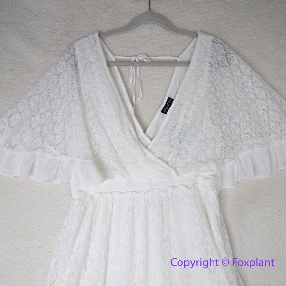 New! City Chic Holland Maxi Tiered Dress‎ ivory white, plus size 16 - Picture 4 of 16